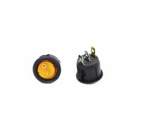 YZWRWRMKTB 1 interrupteur à bascule rond jaune KCD1 220 V ON/OFF 3 broches avec éclairage LED