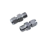 YZWRWRMKTB 1pc G1/8-1" BSPP Male x 3-22mm 1/8-1 Inch Tube Double Ferrule Compression Union 316L Stainless Steel Pipe Fitting Connector(1l8,G3l8)