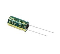 YZWRWRMKTB 500pcs 6.3V2200UF Radial Electrolytic Capacitor 2200UF .3V 10 * 20mm