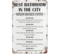 YZWRWRMKTB Humorous Bathroom Warning Sign No Paranormal Activity Vintage Metal Tin Plaque for Bar Cafe Restroom 8 X 12 in