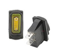 YZWRWRMKTB Interrupteur à bascule KCD3, 2 positions, 2 broches, jaune, sans lumière, 220 V