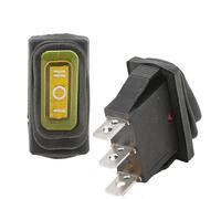 YZWRWRMKTB Interrupteur à bascule KCD3 jaune sans lumière, 3 broches, marche/arrêt, marche/arrêt, 220 V