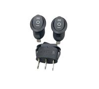 YZWRWRMKTB Interrupteur à bascule ovale noir à 3 positions et 3 broches, 1 pièce, marche/arrêt, AC 6 A, 250 V, 10 A, 125 V