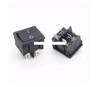 YZWRWRMKTB Interrupteurs à bascule noirs KCD5 21 x 24 mm, 21 x 24 mm, 4 broches, réinitialisation unilatérale, 6 A/12 A, 250 V CA