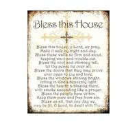 YZWRWRMKTB Personalized Home Blessing Poster - Custom Scripture Art with Your Family Name, Prayer for Home Decor & Thoughtful Christian Gift(Framed,16x24inch(40x60cm))