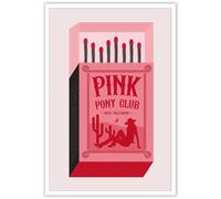 YZWRWRMKTB Pink Cowgirl Retro Wall Art - Vintage Hollywood Glam Equestrian Theme Print - Boho Decor for Girls Bedroom, Dorm & Home Office(Unframed,12x18inch(30x45cm))