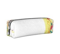 YZWXYYCWM Trousse à crayons en cuir sur le thème de la musique abstraite - Durable, élégante et compacte pour hommes, femmes et unisexe - pour le bureau, les voyages et les fournitures de bureau,