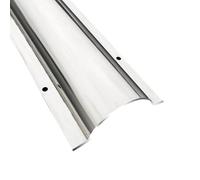 YZWZZXC 100 Cm Goulotte Electrique en Acier Inoxydable, Protection Cable Electrique Demi-Rond, Film de Protection et Trous de Vis, Peut Être Utilisé à L'intérieur ou à L'extérieur(46mm/1.8in)