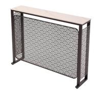 YZWZZXC Cache Radiateur, Meuble Radiateur, Meuble Casier Portable, Structure Métallique, Design Creux, avec Pieds Réglables, pour Salon et Couloir(Black,100x90x25cm/39x35x10in)