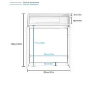 YZWZZXC Couvre Radiateur, Meuble Casier Décoratif en Bois, Robuste et Durable, avec Charnière Silencieuse, Double Porte, pour la Maison et Le Salon(Gray,80x100x25cm/31x39x10in)