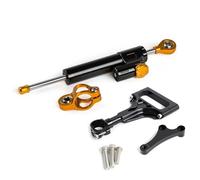 YZXOOP Amortisseur De Direction De Moto Stabilisateur pour Kawasaki Z750 Z 750 Z750ABS 2003-2012 Amortisseurs avec Kit De Support De Montage Kit de Support de Montage d'amortisseur de Directi(Or)