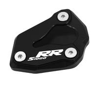 YZXOOP CNC Extension De Béquille Latérale pour Moto pour BMW S1000R S1000RR 2019 2020 2021 2022 2023 2024 M1000RR 2021-2024 Plaque De Pied D'extension Antidérapante Coussin béquille(Noir,S1000RR)