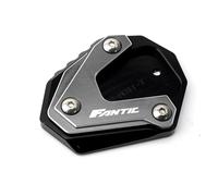 YZXOOP CNC Extension De Béquille Latérale pour Moto pour Fantic Caballero Flat Track 125 250 Rally Scrambler - Plaque D'extension pour Pied Coussin béquille(Titane)