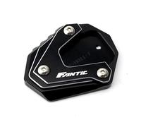 YZXOOP CNC Extension De Béquille Latérale pour Moto pour Fantic Caballero Flat Track 125 250 Rally Scrambler - Plaque D'extension pour Pied Coussin béquille(Noir)