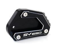 YZXOOP CNC Extension De Béquille Latérale pour Moto pour Suzuki SV 650 S 650S SV650 2003 2004 2005 2006 2007 Plaque De Pied D'extension Antidérapante Coussin béquille(Noir,X-1)