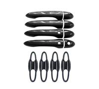 YZXOOP Garniture Garniture De Poignée Porte Extérieure Pour Voiture Pour JEEP Pour Cherokee Pour Compass 2015-2023 Décoration Chrome Noir Brillant Couvercle De Poignée De Porte De Voiture