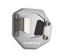 YZXOOP Support Latéral De Pied De Moto, Plaque De Support Latéral, Agrandissement du Support Latéral pour Aprilia Tuareg 660 2021 2022 CNC Coussin béquille(Titane)