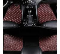 YZYLYW 4 PièCes Voiture Cuir Tapis De Sol pour Peugeot 2008 2014-2019(LHD), sur Mesure ImperméAble Tapis Protection AntidéRapant Moquettes Avant ArrièRe Accessoires,B/Coffee