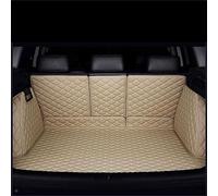 YZYLYW EntièRement Entouré Tapis Coffre Voiture pour Macan 2014-2023, Cuir Bac de Cargaison Doublure Moquettes Antidérapant IntéRieurs Accessoires,B/Beige
