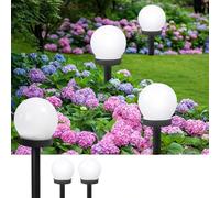 YZYOE 3 paquets de lampes à boule solaire LED, lampes de sol décoratives cour extérieure, lampe paysage jardin imperméable au crépuscule sans fil à l'aube.