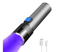 YZYOE 395nm UV Noir Lumière Flashlite, rechargeable Noir Lumière Flashlight Mini, 3 Mode Strobe haut bas, taches sèches, détection de scorpion, détection billets banque.