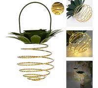 YZYOE 60 LED solaire alimenté lustres d'ananas lumière chaude, LED fer et cuivre fil de lumière, extérieur cour décoration paysage lumières de rue.