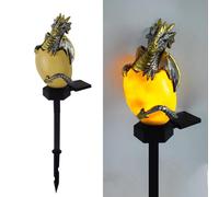 YZYOE Énergie solaire Dragons Pet Light, Résine de décoration jardin mignonne lampe de sol animale, crépuscule sans fil à l'aube LED Sconce Lights imperméable.