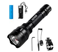 YZYOE Lampe de poche tactique infrarouge 850NM rechargeable, Lumière d'observation de chasse infrarouge 850, Kit d'installation universel piste Picatinny avec interrupteur pression pour.