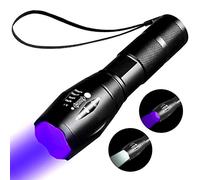 YZYOE Lampe de poche UV noire rechargeable 395nm, Lampe de Poche Double Source blanche et UV, Lumière noire et blanche 2 en 1, 2 modes.