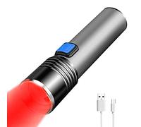 YZYOE Lumière rouge LED rechargeable, Mini Pocket Red Flashlight, 3 modes Zoomable Observation nocturne Astronomie.