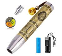 YZYOE Rechargeable trois LEDs Expert Jade Évaluation Lampe de poche, Bijoux Évaluation pierres précieuses Diamant, Lumière blanche et jaune et 365NM lampe ultraviolette.
