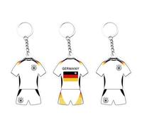 YZZT Lot de 3 porte-clés souvenir international de football Design inspiré du style de maillot en acrylique Couleurs centrées sur les fans Parfait pour les amateurs de football (porte-clés allemands)