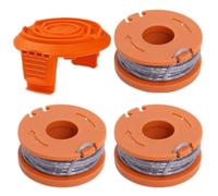 YZZT Lot de 4 bobines de fil de débroussailleuse compatibles avec Mac Allister MGTP18Li 1,65 mm Autofeed Bobine de rechange pour débroussailleuse Macallister (3 bobines + 1 couvercle)