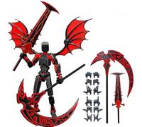 YZZT T13 Figurine articulée Set (Assemblage terminé) 3D Imprimé Multi-articulées Figurines d'action Titan 13 décorations de Bureau pour Les Amateurs de Jeux (Rouge)
