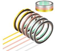 Yzzthumss 6 Pcs Film Polyester Foil Mirror Tape Graphic Art Self Adhesive Metalalized Polyester Film Tape For Crafts Decoration