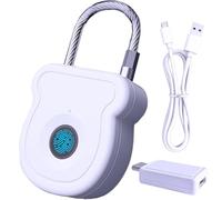 Yzzthumss Calcot D'Empreinte Digitale Biométrique Keyless Lock 20 Utilisateur avec Touche USB pour le Casier de Gym pour le Sac de Valise à Outils, Combinaison Intelligente
