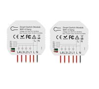 Yzzthumss Module de Commutation WiFi Smart Tuya 2pcs 4 Voies de Commande de Contrôle de la Lumière APP COMMANDE CURTON FONCTION