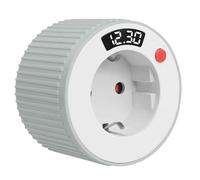 Yzzthumss Prise de Courant avec Minuterie, Minuterie Numérique à Interrupteur, Compte à Rebours Rotatif de 15 Minutes à 24 Heures avec LED, Prise Numérique UE EU Plug