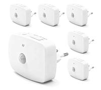 YzzYzz Veilleuse Enfant, Veilleuse Prise Électrique avec Réglage continu de l'intensité lumineuse, 3 températures de couleur, Conception du rétroéclairage, aux Chambres, Cuisines, Couloirs, 6 pièces