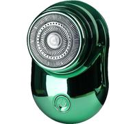 Z-168 Mini-rasoir portable pour hommes, recharge USB, tête rotative à lame unique, IPX5 étanche, vert