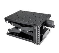 Z-Axis Manual Lift Platform, Lab Jack Elevator, with Scale Ruler, 120 X 80/210 X 150 mm Stage, Stroke 60/110 mm, Cross Roller Lifting Linear Working Table, for Microscopes Equipment(210 * 150mm)