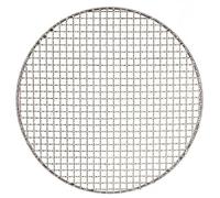 Z·Bling Grille Ronde en Acier Inoxydable 26.5cm,pour Pique Nique Camping,Maille de Barbecue Plat de Cuisson Feu Résistante à la Chaleur Anti Adhésive pour Poisson Steak Légumes Crevettes