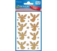 Z-Design 52420, Autocollants de Noël, ange, 1 feuille/22 autocollants