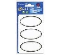 Z-design etiquettes pour ménage ovale avery 59419