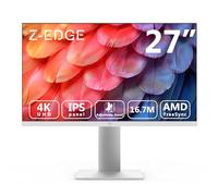 Z-Edge Ecran PC Blanc 27'' IPS 4K UHD (3840x2160), FreeSync, 60 Hz, Moniteur Bureau White 16:9, 2×HDMI2.0 & 2×DP1.4, 5ms, Hauteur Réglable/Vertical/Horizontal/Rotatif, VESA (DP Câble Inclus)