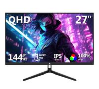 Z-Edge Ecran PC Gamer 27'' 2K, IPS Panel, QHD(2560x1440), 1ms, FreeSync, 144 Hz, Moniteur Gaming Lunette Ultra Fine, Inclinaison Réglable, 2*HDMI2.0 & 2*DP1.4, RGB, VESA 100 * 100mm (Câble DP Inclus)