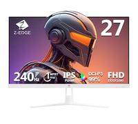 Z-Edge Ecran Pc Gamer Blanc 27'' 240 Hz, IPS, 1ms, FreeSync, FHD(1920x1080), Moniteur Gaming White 16:9, Inclinaison Réglable, 2× HDMI2.0 & 2× DP1.4, 400cd/m², VESA 100 * 100mm (HDMI Câble Inclus)