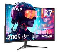 Z-Edge Ecran Pc Gamer Incurvé 27'' 280 Hz (DP×2), 1ms, FHD, FreeSync, Moniteur Gaming 16:9, Inclinaison Réglable, 4000:1, 240 Hz (HDMI×2), 1500R VA, 178° Angle Vue, VESA 100*100mm (HDMI Câble Inclus)
