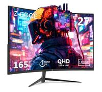 Z-Edge Ecran PC Gamer Incurvé 27'' 2K QHD(2560x1440), 165 Hz, 1ms, FreeSync, Moniteur Gaming 1440P, 1500R VA, Inclinaison Réglable, 2×DP1.4 & 2×HDMI2.0, RGB, VESA 100 * 100mm (DP Câble Inclus)