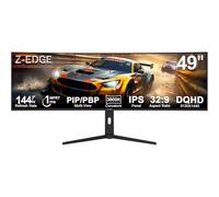 Z-Edge Ecran Pc Gamer Incurvé 49 Pouces 144Hz, IPS, DQHD 5120x1440, Monitor Gaming 32:9, FreeSync, Hauteur/Inclinaison Réglable, Rotatif, PIP/PBP, KVM, 10Bit, 400cd/m², USB Type C 65W/HDMI2.1/DP1.4